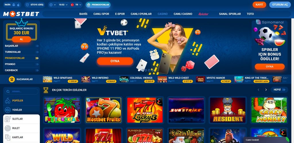 Ставьте ставки на спорт на Mostbet